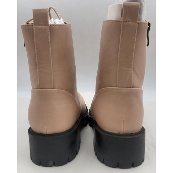 Beast Fashion Lace-Up Combat Boots With Side Zipper Womens Size 8 - Picture 5 of 13
